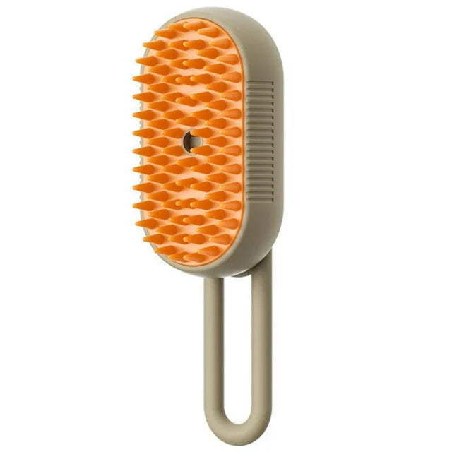 3-in-1 Cat Steam Brush – Electric Grooming, Massage & Hair Removal Tool